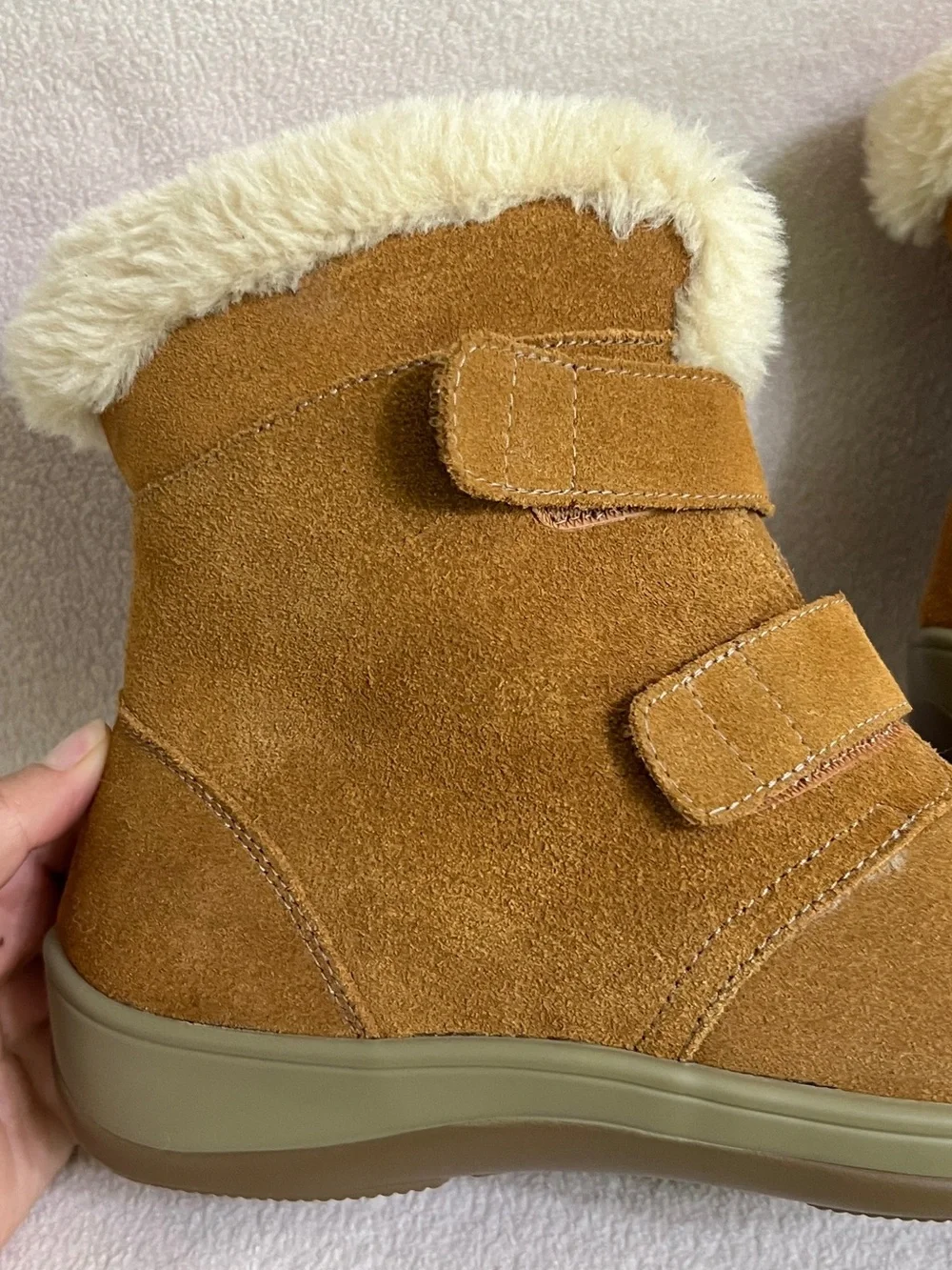 Orthofeet Florence Ankle Boots Women’s 9.5 Brown Suede Sherpa Comfort Boots